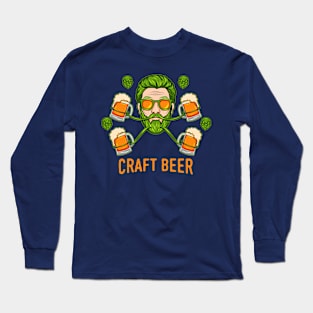 Beer craft pong brewers brewery oktoberfest gift idea present Long Sleeve T-Shirt